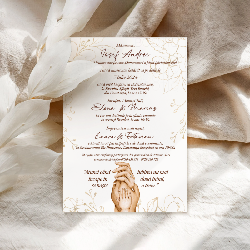 Invitatie Botez Sau Aniversare Handmade Genesis Invitatie Digitala