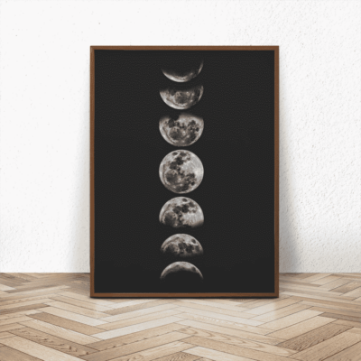 Alternative view of Tablou Perete cu Fotografie, Fazele Lunii Black, Decor Interior