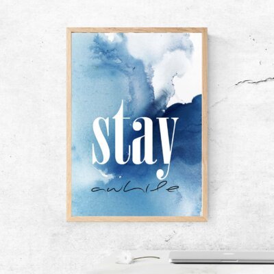 Alternative view of Clouds Watercolor Art, Tablou Trend