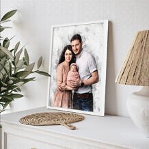 Magic Color Sketch  – Tablou schita colorata cu fotografia ta, cadou pentru iubit, parinti sau prieteni Image