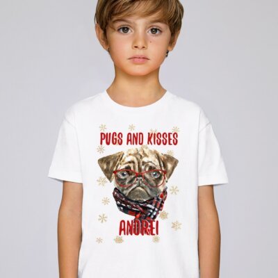 Pugs and Kisses - Tricou pentru Copii Personalizat