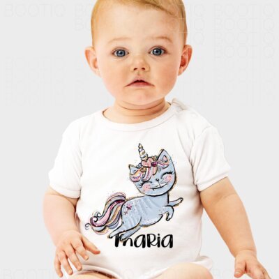 Body Personalizat Bebe - Unicorn Cat