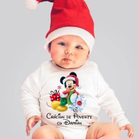 Body Personalizat Bebe - Poveste de Iarna cu Mickey Image