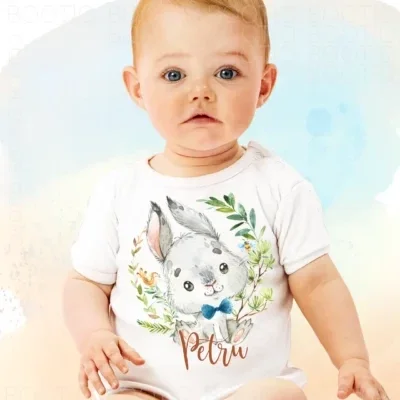 Mr. Rabbit - Body personalizat cadou pentru paste