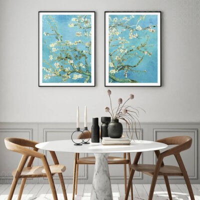 Set 2 Tablouri - Pictura Van Gogh Ramuri de migdal inflorit
