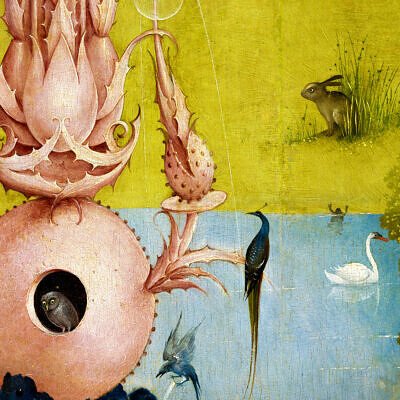 Alternative view of Tablou Multi Canvas Set 3 Piese - The Garden of Earthly Delights de Hieronymus Bosch 100x180cm