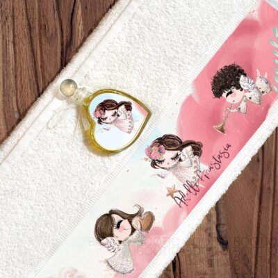 Alternative view of Trusou Botez Love Angels - Cutie din Lemn Personalizata pentru Botez