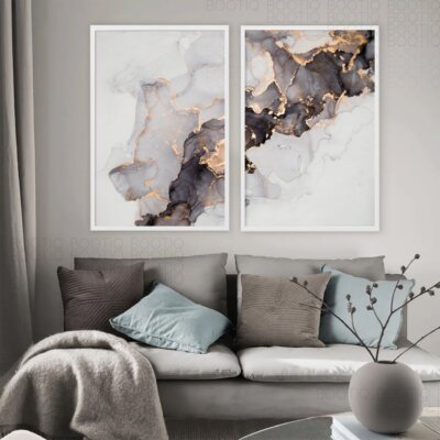 Set 2 Tablouri - Luxury abstract fluid