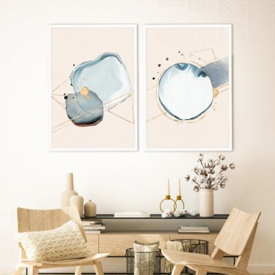 Set 2 Tablouri - Blue Drops