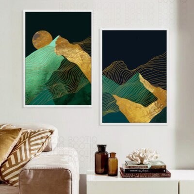 Set 2 Tablouri - Green desert