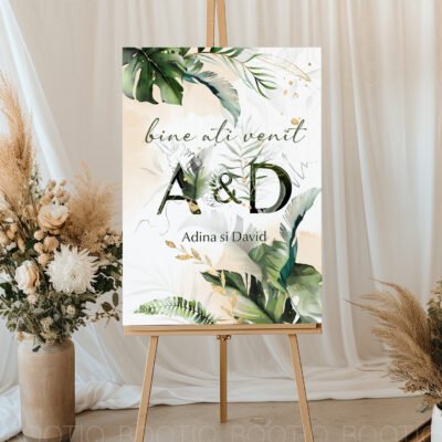 Tropical Forest - Semn pentru Nunta personalizat simplu sau cu lista invitatilor