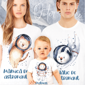 Outer Space Dimension - Set Tricouri personalizate botez sau aniversare un an Outer Space Dimension - Set Tricouri personalizate botez sau aniversare un an Image