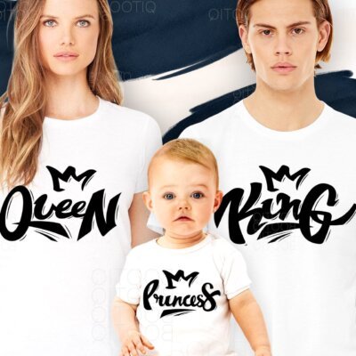 Royal Family - Set Tricouri personalizate botez sau aniversare un an King and Queen