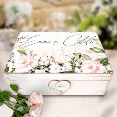 Cutie de Dar Nunta Innocent Touch - Cutie din Lemn Personalizata pentru Nunta