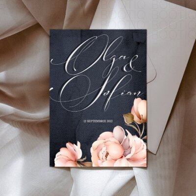 Alternative view of Invitatie de Nunta Handmade Dream Night - Meniu Nunta, Placecard Nunta in acelasi stil