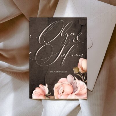 Invitatie de Nunta Handmade Dream Night - Meniu Nunta, Placecard Nunta in acelasi stil