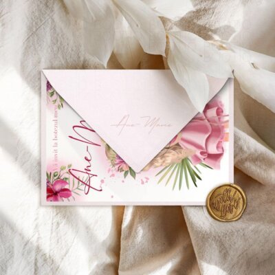 Alternative view of Invitatie Botez sau Aniversare Handmade - Tropical Girl Blonde | Invitatie Digitala, Placecard Botez & Meniu Botez in acelasi stil