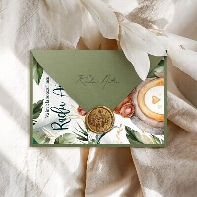 Alternative view of Invitatie Botez sau Aniversare Handmade - A perfect Teddy | Invitatie Digitala, Placecard Botez & Meniu Botez in acelasi stil