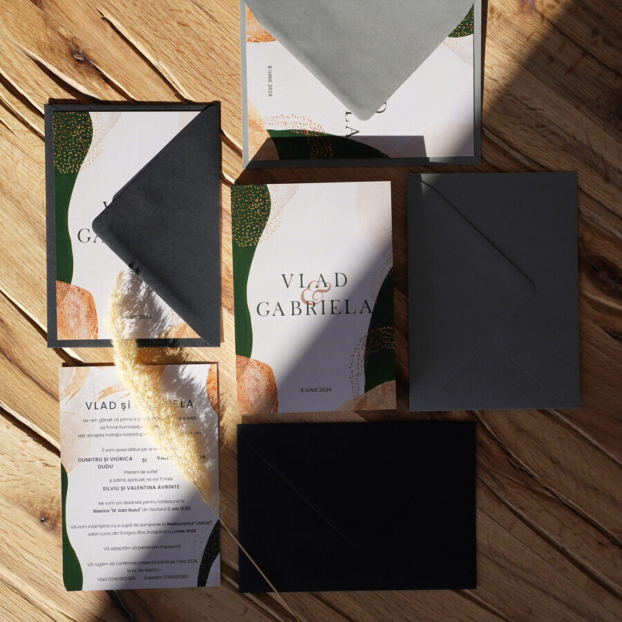 Invitatie de Nunta Handmade Abstract Wedding
