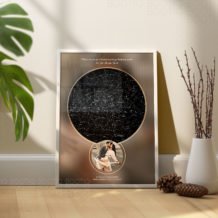 Harta Stelelor - The Sky Foto - Tablou personalizat cu Harta Stelelor® asa cum a aratat intr-un moment special Image