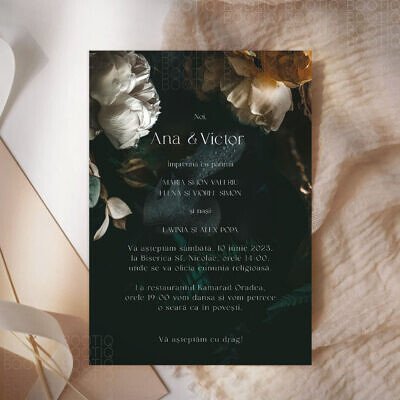 Alternative view of Invitatie de Nunta Handmade Whispers of Love no. 2 - Invitatie de nunta, Meniu Nunta, Placecard Nunta in acelasi stil