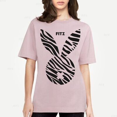 Fitz Tricou Oversize Negru Pink Zebra Bunny