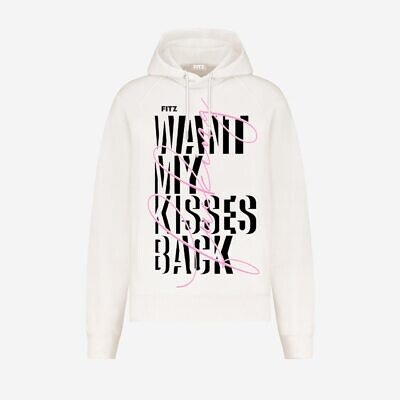 FITZ Cotton Hoodie White | Want My Kisses Back