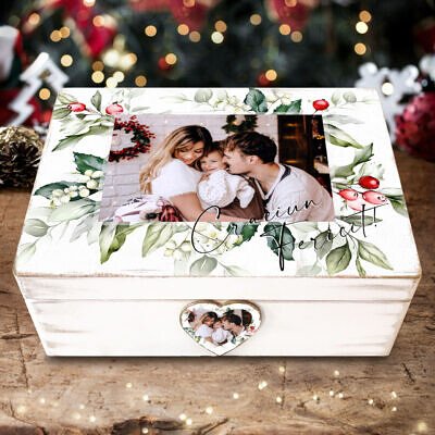 Cutie din Lemn Personalizata - Winter Love - Craciunul in Familie