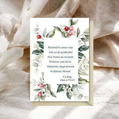 Alternative view of Felicitare pentru doamna profesoara 12x17cm