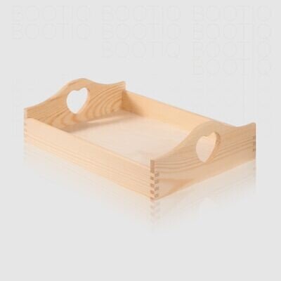 Tava din Lemn cu maner in forma de inima | Tavita din Lemn de Pin