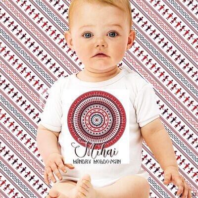 Alternative view of Body Personalizat Bebe - Motiv Traditional Romanesc