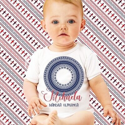 Body Personalizat Bebelusi - Motiv Traditional Romanesc