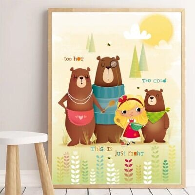 Goldie si Ursuleti Tablou Personalizat Pentru Copii