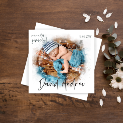 Alternative view of Circle of Love - Marturie Magnet Botez personalizata cu fotografie bebe