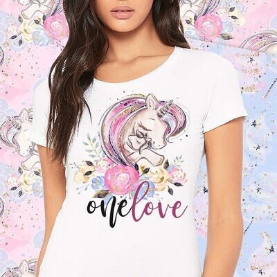 Alternative view of Just One Love- Tricou personalizat cu unicorn pentru mame si copii