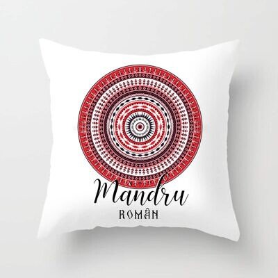 Perna Decorativa Living Personalizata Bumbac cu motiv Traditional Romanesc