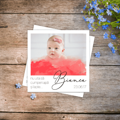 Alternative view of Magic Color Magnet - Marturie Magnet Botez personalizata cu fotografia copilului tau si culoarea preferata