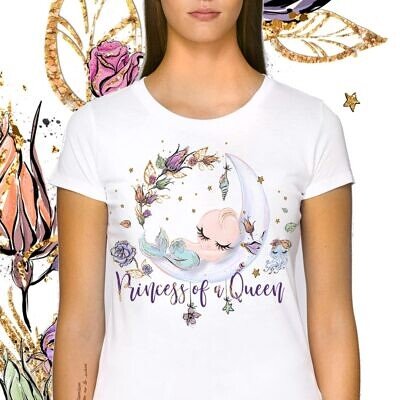Alternative view of The Moon Prince/ss - Tricou personalizat cu luna pentru copii si parinti