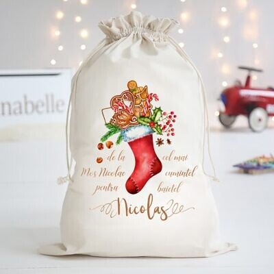 Alternative view of Sacul lui Mos Nicolae  - Sac personalizat pentru cadouri oferite in noaptea de 5-6 Decembrie
