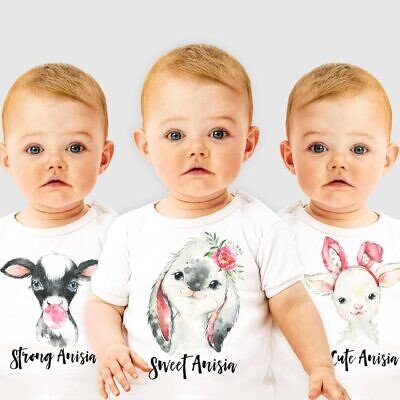 Set 3 Body-uri Personalizate Bebe - Ferma Animalelor