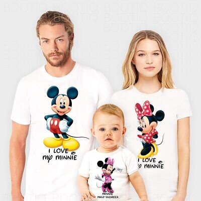 Minnie Mickey - Set tricouri personalizate cu personaje din desene Minnie si Mickey Mouse