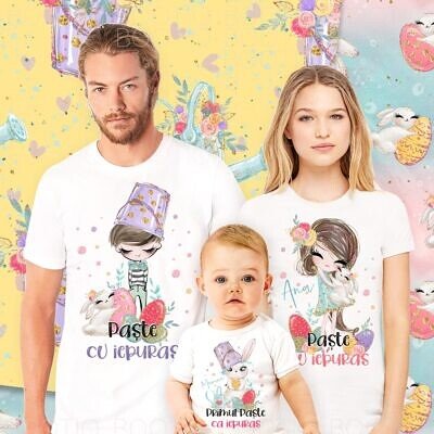 Alternative view of Paste cu Iepurasi - Set tricouri personalizate cu iepurasi cadou pentru Paste