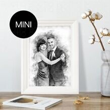 The Elegant Mini Sketch – Tablou stil schita in creion A4 cu fotografia ta, cadou pentru iubit, parinti sau nasi The Elegant Mini Sketch – Tablou stil schita in creion A4 cu fotografia ta, cadou pentru iubit, parinti sau nasi Image