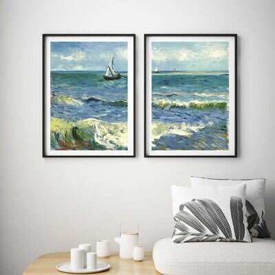Set 2 Tablouri - Pictura Van Gogh Peisaj Marin