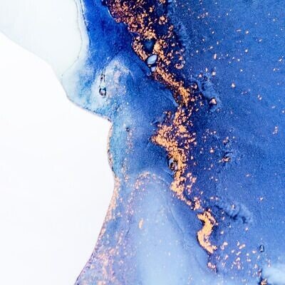 Alternative view of Set 2 Tablouri - Model Blue Glitter Ink