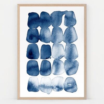 Alternative view of Blue Watercolor , Tablou de Perete cu Fotografie,  Abstract