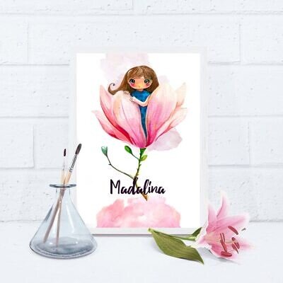 Ca o floare - Tablou Cadou personalizat pentru fetite 30x40cm