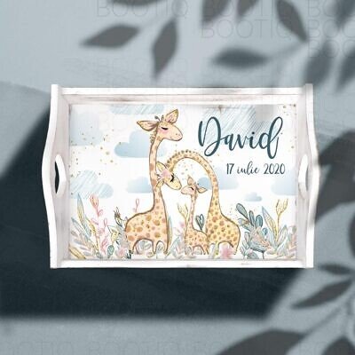 Tava mot copil si cutiuta prima suvita Girafe in Jungla - Set pentru un An Baieti