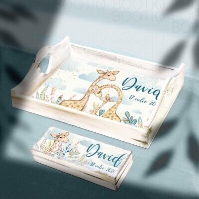 Alternative view of Tava mot copil si cutiuta prima suvita Girafe in Jungla - Set pentru un An Baieti