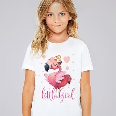 Alternative view of Tricou Personalizat Copii - Little Flamingo
